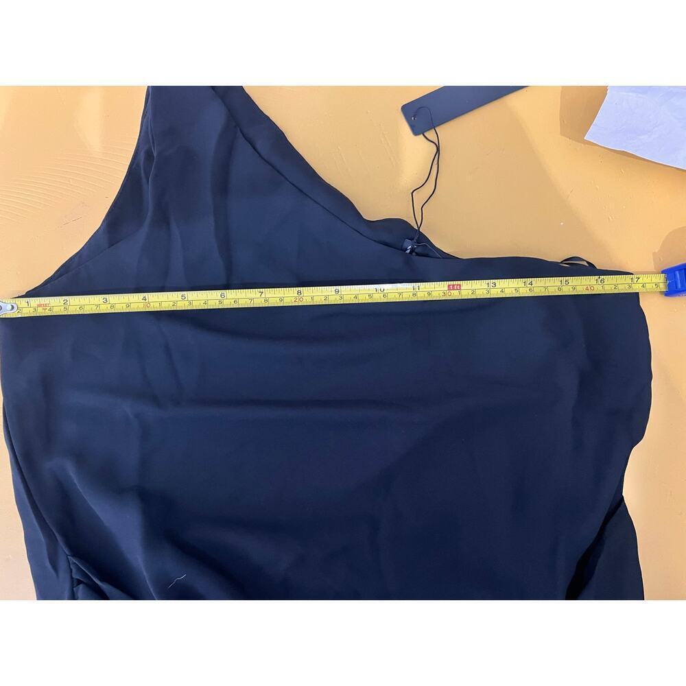 Krisa Revolve One Shoulder Tie Waist Sleeveless Bias Midi Dress Size Small NWT - Picture 4 of 9